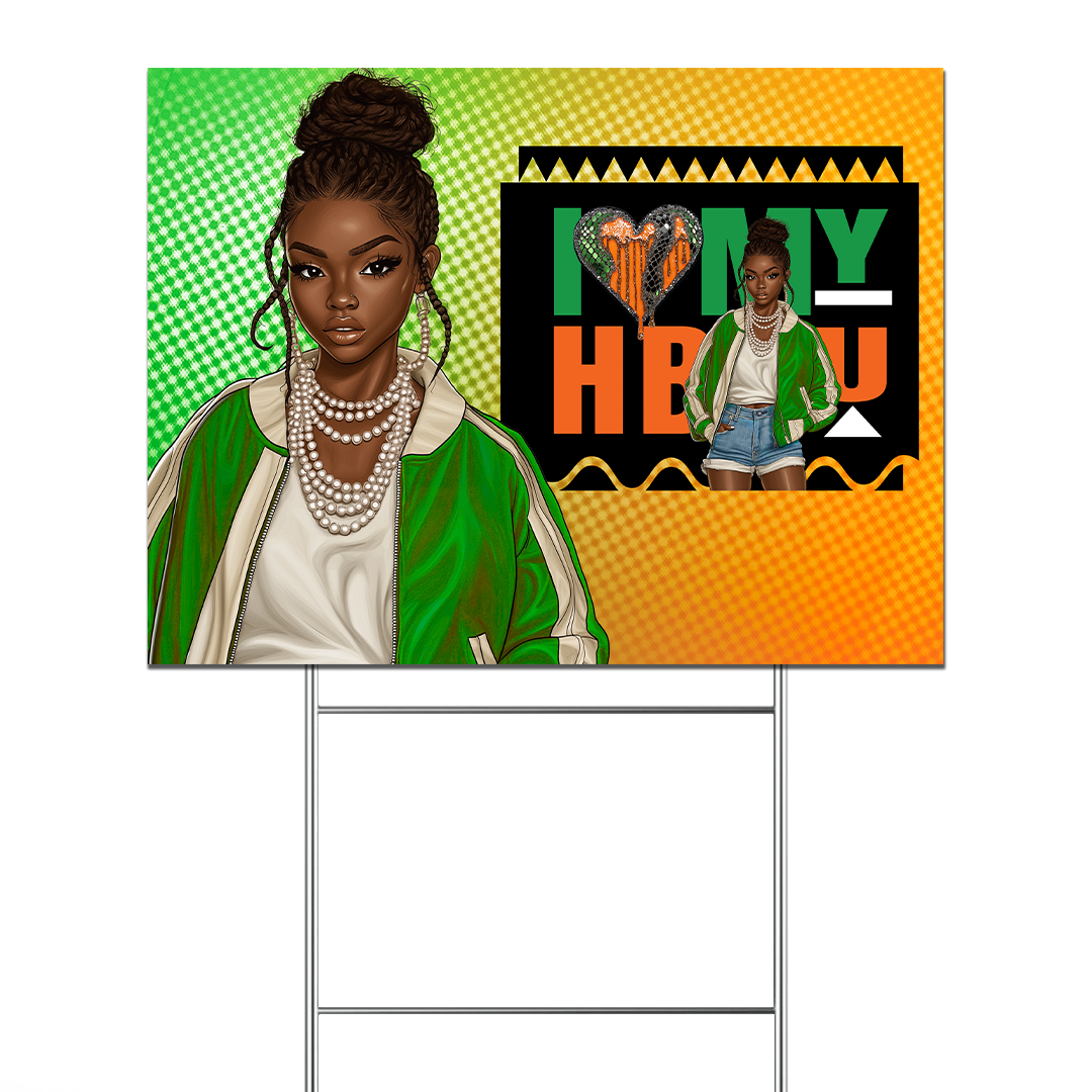 Homecoming I Love My HBCU Custom Yard sign