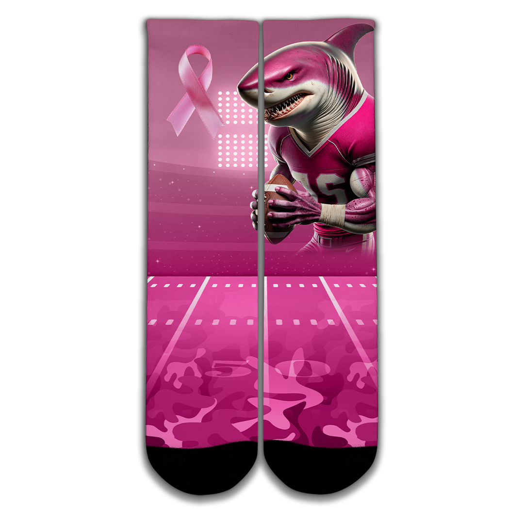 PinkOut Tackle Cancer Custom Socks